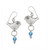 E03496 - OP - Earrings hook with Large bird and Opal beads
