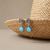 E6388 - Swirl design earrings stud with Large Opal