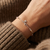 B00700 - CHQ - Delicate bracelet with Cherry Quartz and gold beads