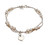 B00397 - PR - Sterling Silver Freshwater Pearl Heart Charm Bracelet