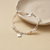 B00397 - PR - Sterling Silver Freshwater Pearl Heart Charm Bracelet