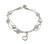 B00346-PR - Sterling Silver Opalite & Freshwater Pearl Heart Bracelet