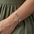 B10178 - PR - Freshwater Pearl & Botanical Link Bracelet – 925 Sterling Silver Nature-Inspired Bracelet
