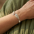 B10178 - PR - Freshwater Pearl & Botanical Link Bracelet – 925 Sterling Silver Nature-Inspired Bracelet