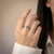 Dainty Blue Opal Heart Sterling Silver Ring (R11717-H)