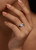 Sterling Silver Double Blue Opal Heart Ring (R4121)