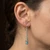 Blue Opal & Textured Sterling Silver Drop Earrings (E10308-OP)