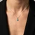 Tiny Blue Opal Sterling Silver Necklace (N11720-C-OP)