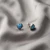 Small Blue Opal Heart Stud Earrings – 925 Sterling Silver (E4393)