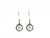 ASE018 - 925 silver Round pearl earrings hook 