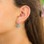 ASE064 Classic Aviv Earrings hook with square Opal 