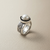 ASR0451 - Ring with pretty harmony flower details on the band and large Pearl