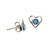 E03018 - Love heart studs with opal