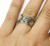 R9189 - Cross ring with pretty leafs