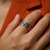 R9189 - Cross ring with pretty leafs