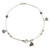 ASA0034 - AM - Pretty double chain anklet with Amethyst faceted beads