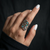 R02351 - Pretty ring with silver leafs and small Opals.