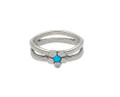 R00286 - Flower ring with Opal.