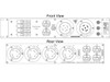 (1104-2-KK-051-0029) Motion Labs Rac Pac 2RU, L21-30 In/Thru, Aux Edison Duplex @15A-Front. 4 x L5-30 (Breakered @ 30A), 2 Edison Duplex-Rear, Chassis Depth 5.5, ETL Listed
