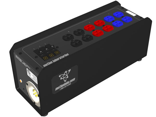 Stringer Box Breakered, L21-30 In/Thru, 6x 20A Edison Duplex (2 ea. BLK,RED,BLU) (Breakered @20A), 17L x 5.5W x 7H, ETL Listed