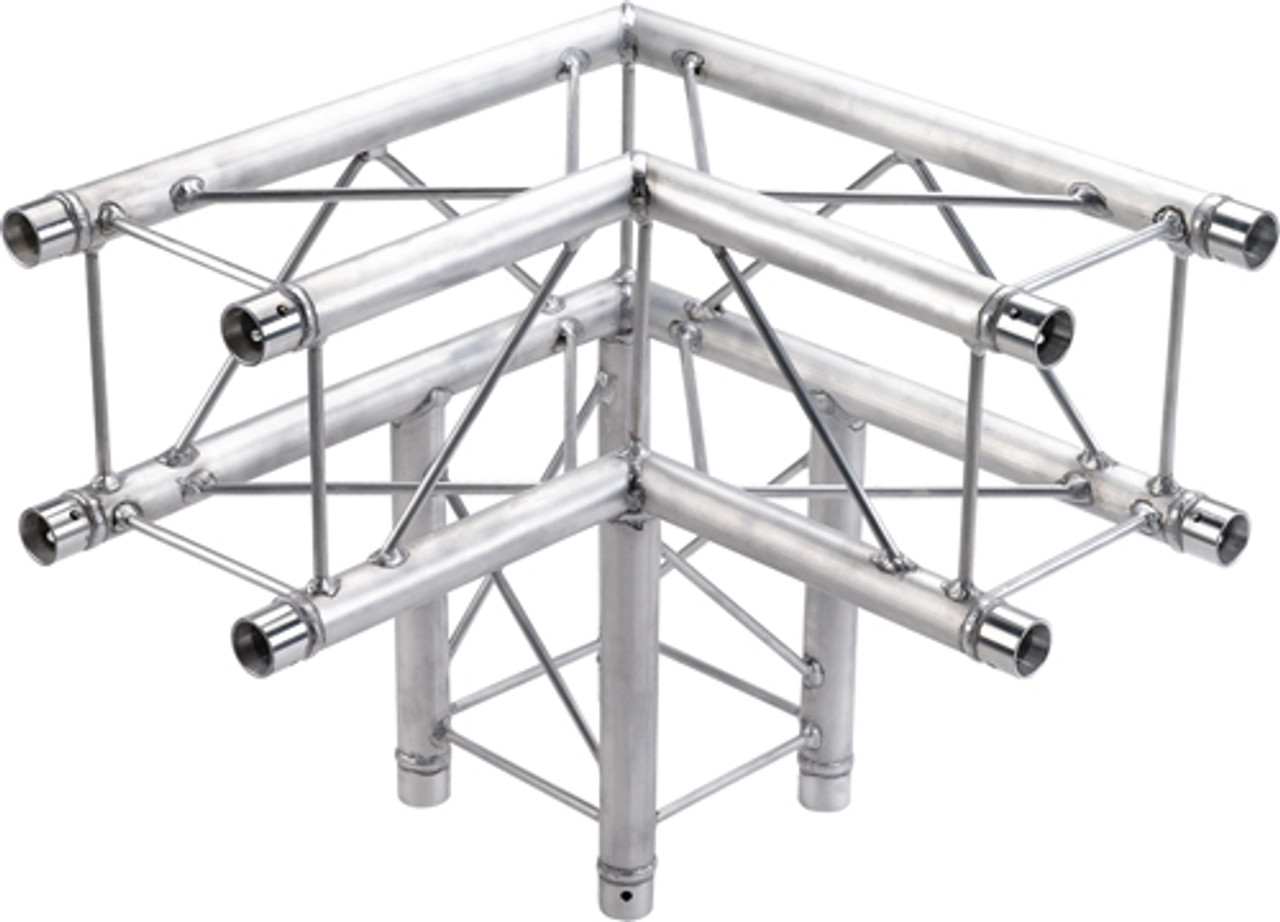 Global Truss SQ-F24C30, 1.64ft. (0.5m) 3 Way 90 Degree Corner SQ-F24C30