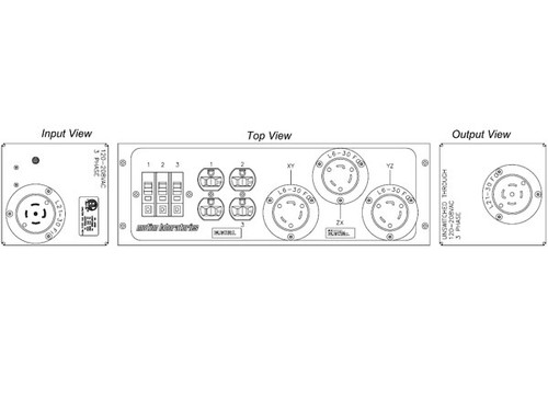Motion Labs  L21-30 In/Thru, 2x 20A Ed Duplex, 3 x L6-30