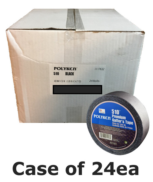 Polyken 510 Gaffer Tape by the Case, 2"x55yds