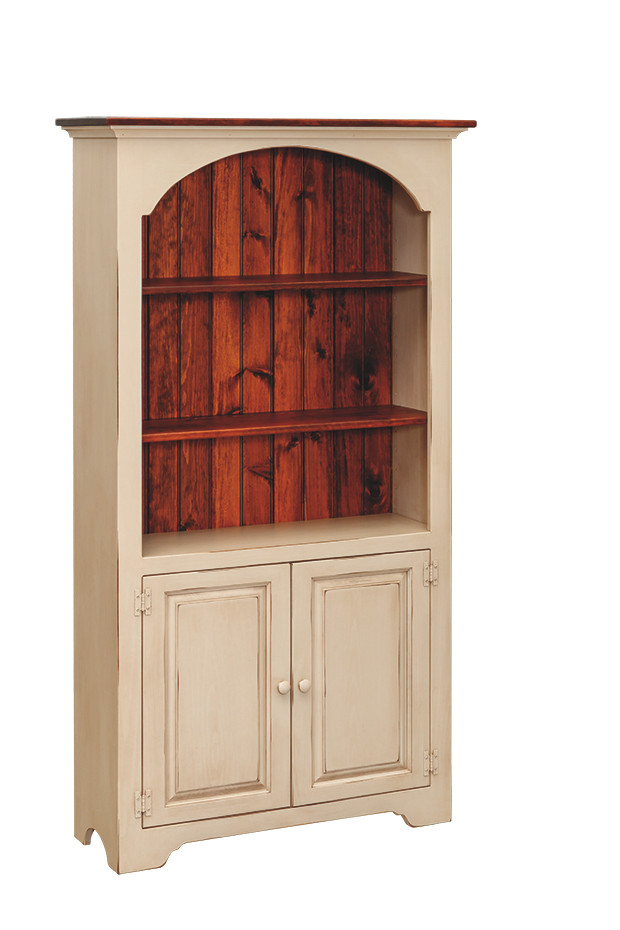 LARGE BOOKCASE W/DOORS - COLONIAL STYLE - Sturbridge Flea Market