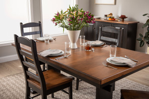 WORMY MAPLE-42 X 72 TRESTLE BASE EXTENSION TABLE W/2 LEAVES (8/4 CLEAR MAPLE) WORMY MAPLE-42 X 72 TRESTLE BASE EXTENSION TABLE W/2 LEAVES (8/4 CLEAR MAPLE)