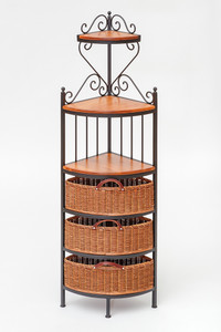 Small Corner Rack w/ 3 Baskets Small Corner Rack w/ 3 Baskets