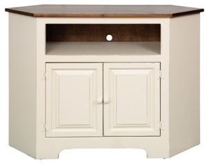2 DOOR CORNER PLASMA CABINET W/WOOD 2 DOOR CORNER PLASMA CABINET W/WOOD