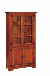 LARGE BOOKCASE W/GLASS DOORS LARGE BOOKCASE W/GLASS DOORS