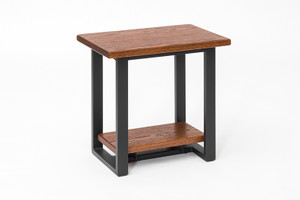 Country Style End Table-Hand Plained Plant Top Country Style End Table-Hand Plained Plant Top