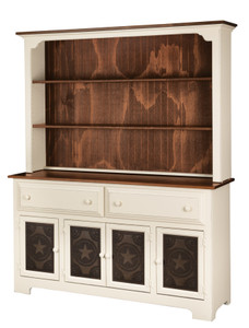 4 DOOR HUTCH W/TIN - OPEN TOP 4 DOOR HUTCH W/TIN - OPEN TOP
