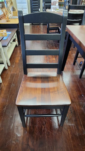 COUNTRY LADDERBACK SIDE CHAIR-MICHAEL'S CHERRY/BLACK COUNTRY LADDERBACK SIDE CHAIR-MICHAEL'S CHERRY/BLACK
