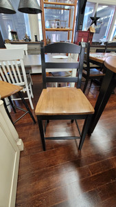 COUNTRY LADDERBACK PUB CHAIR/SPECIAL WALNUT/BLACK COUNTRY LADDERBACK PUB CHAIR/SPECIAL WALNUT/BLACK