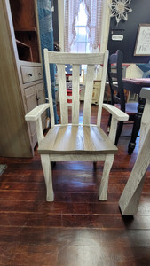 416-AR - Wynnfield Arm Chair-Smokey Gray w/Black Glaze/White w/Smokey Gray Glaze 416-AR - Wynnfield Arm Chair-Smokey Gray w/Black Glaze/White w/Smokey Gray Glaze
