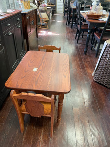 LARGE TABLE WITH 2 CHAIRS (#8)-HARVEST LARGE TABLE WITH 2 CHAIRS (#8)-HARVEST