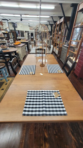 42 X 72 TRESTLE BASE EXTENSION TABLE W/2 LEAVES (8/4 CLEAR MAPLE)-/SW/BLACK 42 X 72 TRESTLE BASE EXTENSION TABLE W/2 LEAVES (8/4 CLEAR MAPLE)-/SW/BLACK