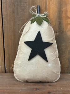 Fabric Pumpkin w/ Star 9"x5.5" Fabric Pumpkin w/ Star 9"x5.5"