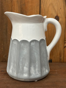 Pitcher Gray & White 8"x6"x9" Pitcher Gray & White 8"x6"x9"