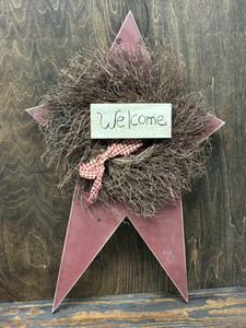 25" WOOD STAR W/WELCOME-BURG 25" WOOD STAR W/WELCOME-BURG