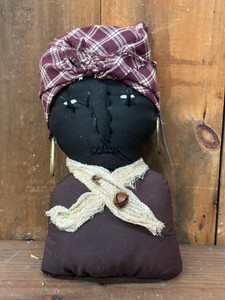 _BLACK DOLL W/BANDANA & EARRINGS _BLACK DOLL W/BANDANA & EARRINGS