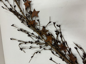 RUSTY STAR & BERRY GARLAND 57_BURGUNDY RUSTY STAR & BERRY GARLAND 57_BURGUNDY