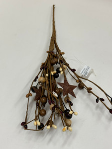 14" LG/SM. BERRY SPRAY W/STARS, BURG/MST/CRM 14" LG/SM. BERRY SPRAY W/STARS, BURG/MST/CRM