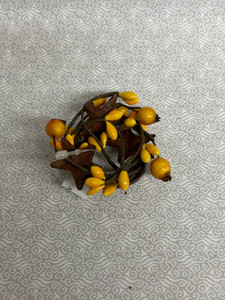 1" CANDLE RING W/STAR-YELLOW 1" CANDLE RING W/STAR-YELLOW