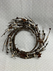 4.5" CANDLE RING W/STARS 4.5" CANDLE RING W/STARS