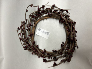 PIP BERRY CANDLE RING, 5"-BURGUNDY PIP BERRY CANDLE RING, 5"-BURGUNDY
