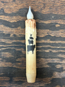 7" IVORY LED-TAPER-COW, SHEEP, PIG, & CHICKEN 7" IVORY LED-TAPER-COW, SHEEP, PIG, & CHICKEN