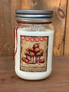 CHOC STRAWBERRY JAR 16OZ CANDLE CHOC STRAWBERRY JAR 16OZ CANDLE